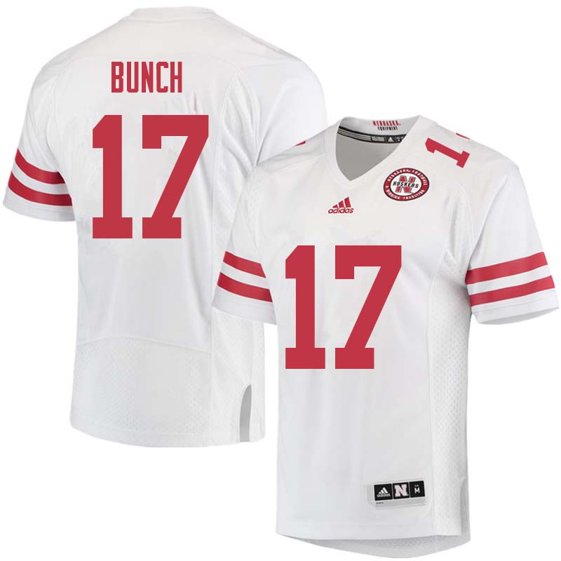 Men #17 Andrew Bunch Nebraska Cornhuskers College Football Jerseys Sale-White - Click Image to Close